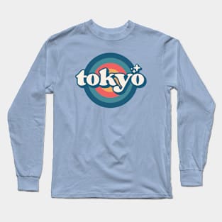 Vintage Tokyo Sunset Seal // Retro City Emblem for Tokyo, Japan Long Sleeve T-Shirt